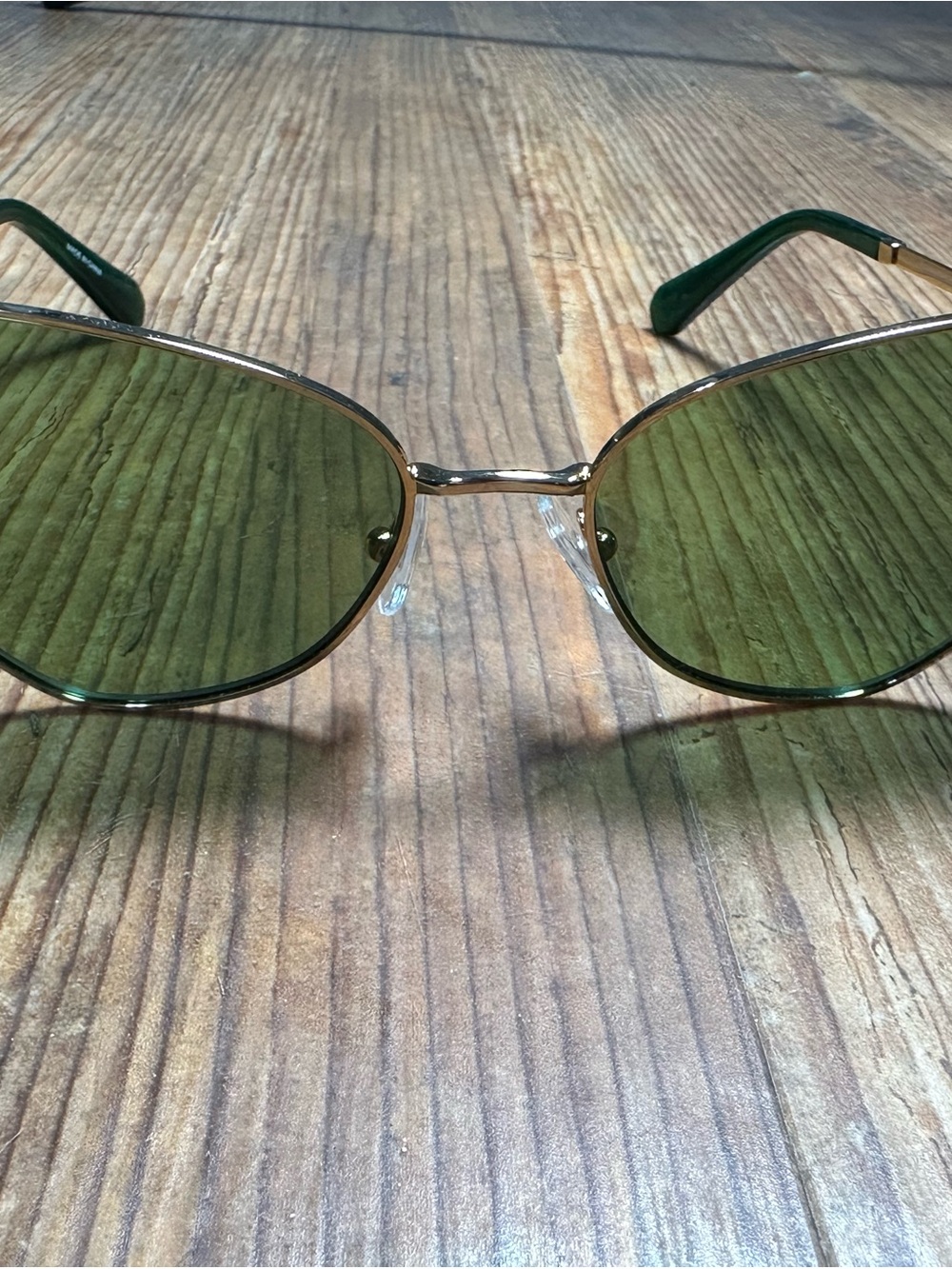 Swarovski Green Cat-Eye Sunglasses with Silver Frame - Picture 7 of 10